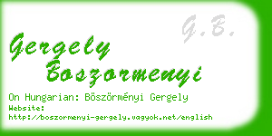 gergely boszormenyi business card